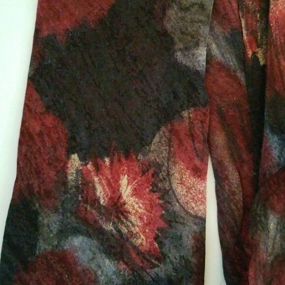 FENDI CRAVATTE mens 60x3.5 red multi silk tie - Picture 2 of 6